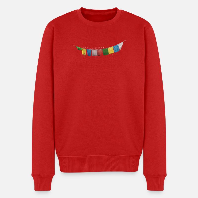 Drapeaux de prière - Pull Premium bio Homme - rouge