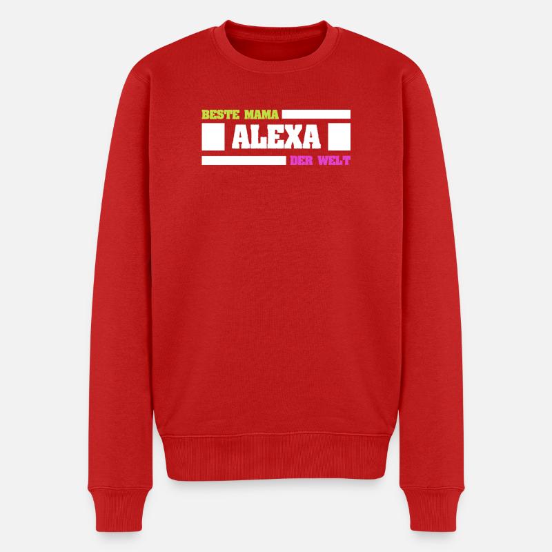 Alexa - Männer Premium Bio Pullover - Rot