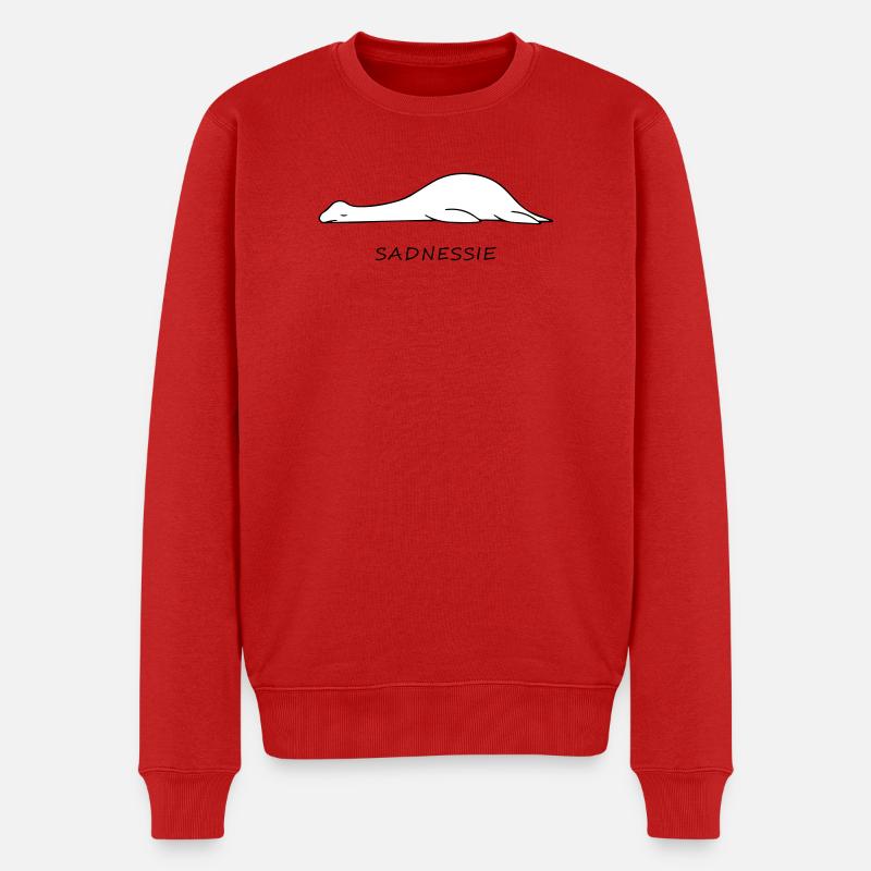 Nessie - Männer Premium Bio Pullover - Rot
