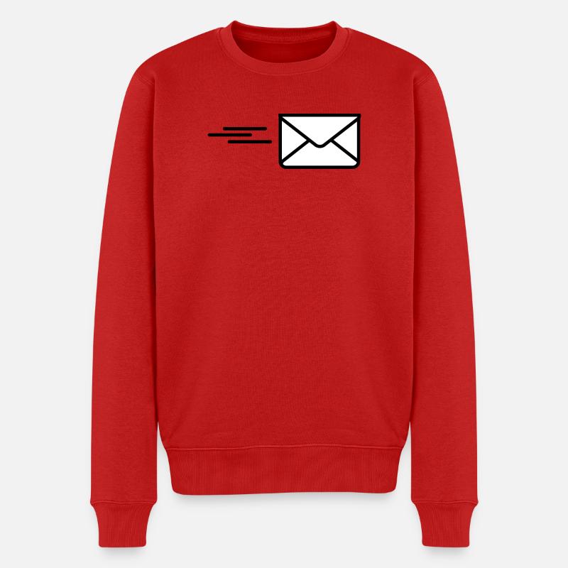 Senden Sie einen Logo-Brief - Männer Premium Bio Pullover - Rot