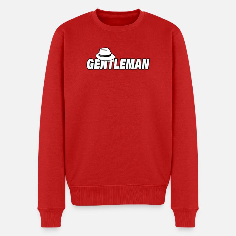 GENTLEMAN - Männer Premium Bio Pullover - Rot
