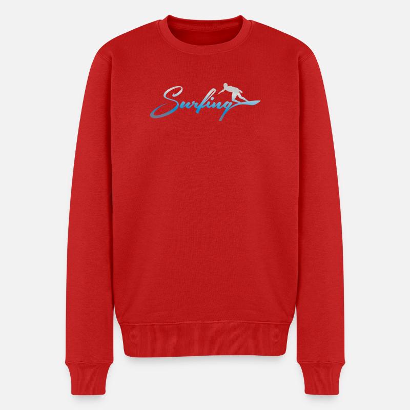SURF, SURF - Pull Premium bio Homme - rouge