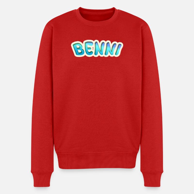 Job Benni - Männer Premium Bio Pullover - Rot