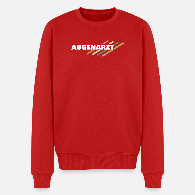 Augenarzt - Männer Premium Bio Pullover - Rot
