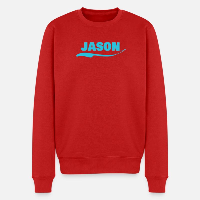 Geschenk für Jason - Männer Premium Bio Pullover - Rot