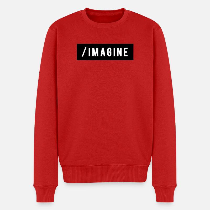 _Sich vorstellen - Männer Premium Bio Pullover - Rot