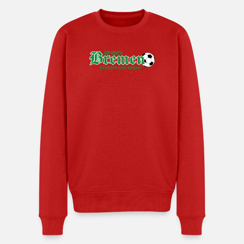 Bremen kämpfen und siegen - Männer Premium Bio Pullover - Rot