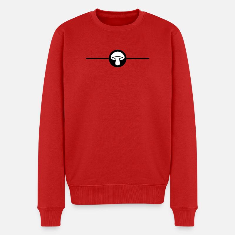 Pilz Fliegenpilz Symbol - Männer Premium Bio Pullover - Rot