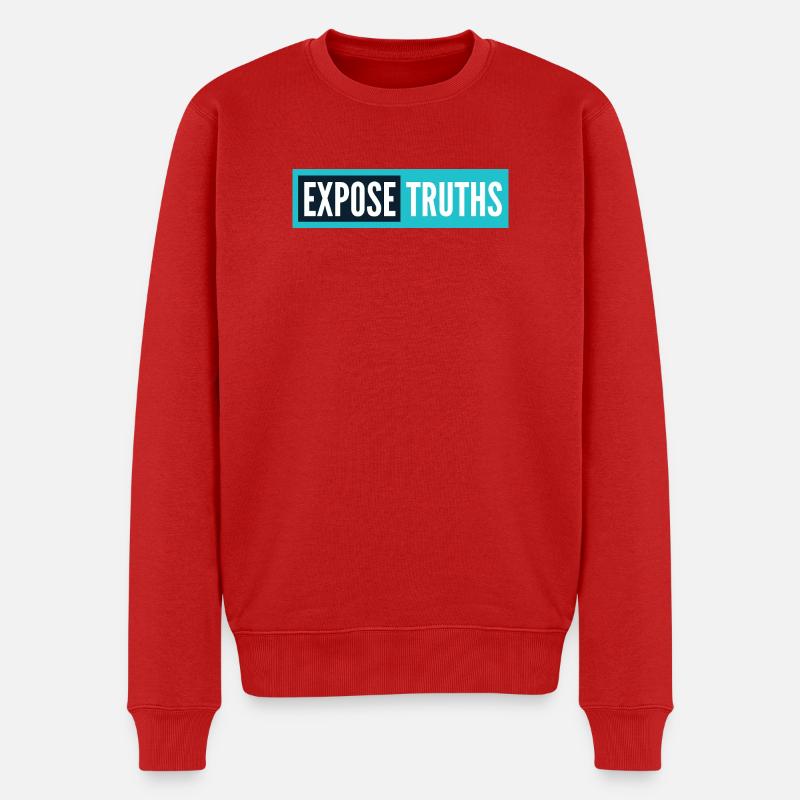Wahrheiten aufdecken - Männer Premium Bio Pullover - Rot