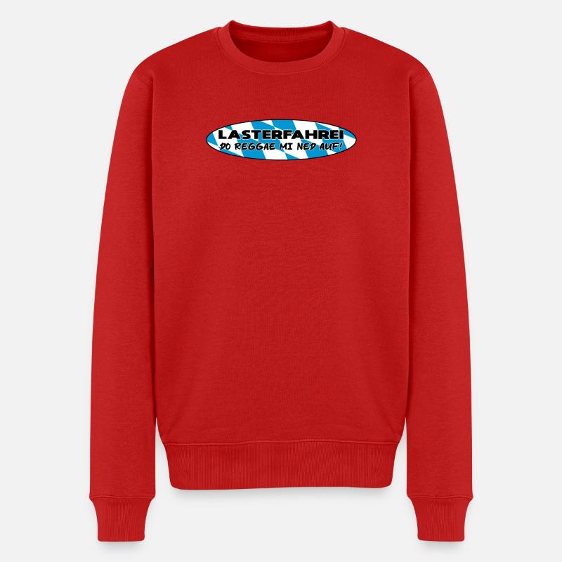 LASTERFAHREI - Do Reggae Mi Ned Auf! BAYERN Oval - Männer Premium Bio Pullover - Rot