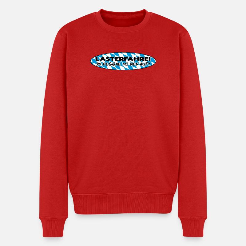 LASTERFAHREI - Do Reggae Mi Ned Auf! BAYERN Oval - Männer Premium Bio Pullover - Rot