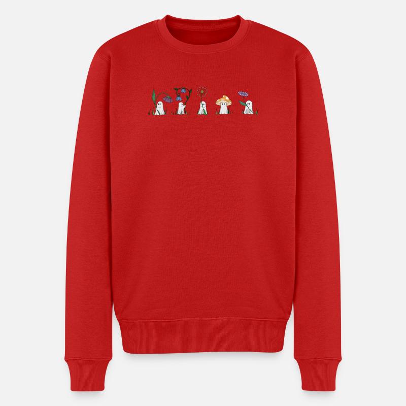 lovely ghosts - Männer Premium Bio Pullover - Rot