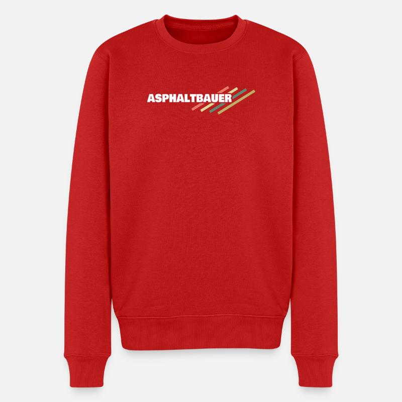 Beruf Asphaltbauer - Männer Premium Bio Pullover - Rot