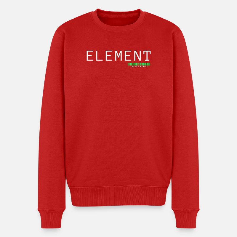 ELEMENT | Minimalist Architects of Essence Design - Männer Premium Bio Pullover - Rot