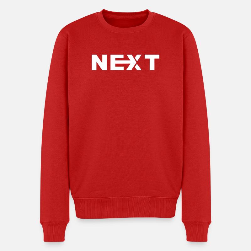 Next Texte Blanc - Pull Premium bio Homme - rouge