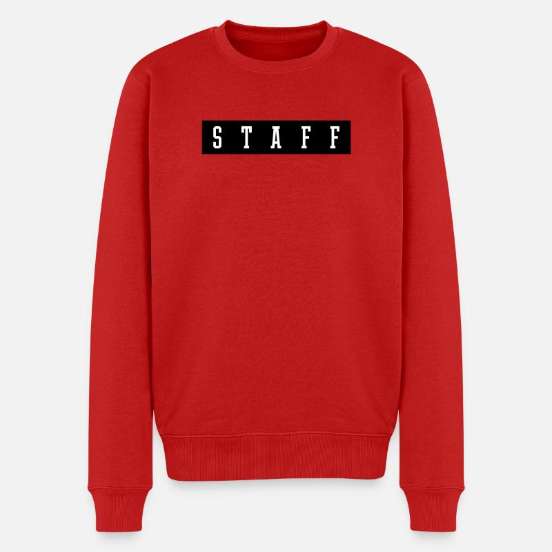 Staff - Männer Premium Bio Pullover - Rot