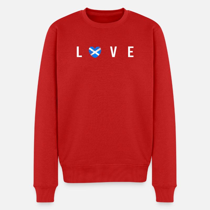 Schottland - Männer Premium Bio Pullover - Rot
