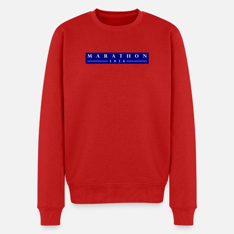 Marathon 2026 - Männer Premium Bio Pullover - Rot
