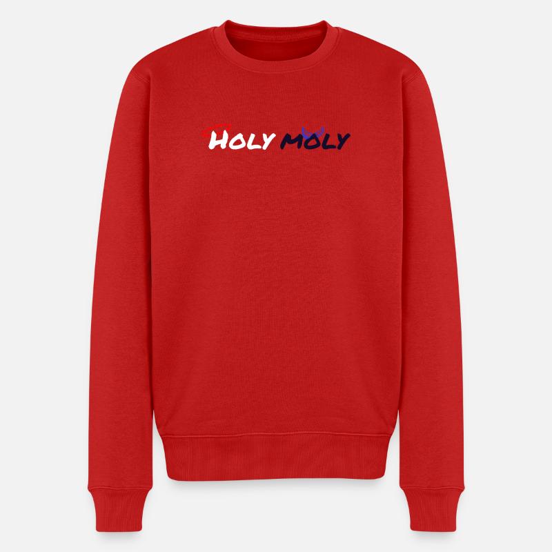 Heiliger Moly-Design - Männer Premium Bio Pullover - Rot