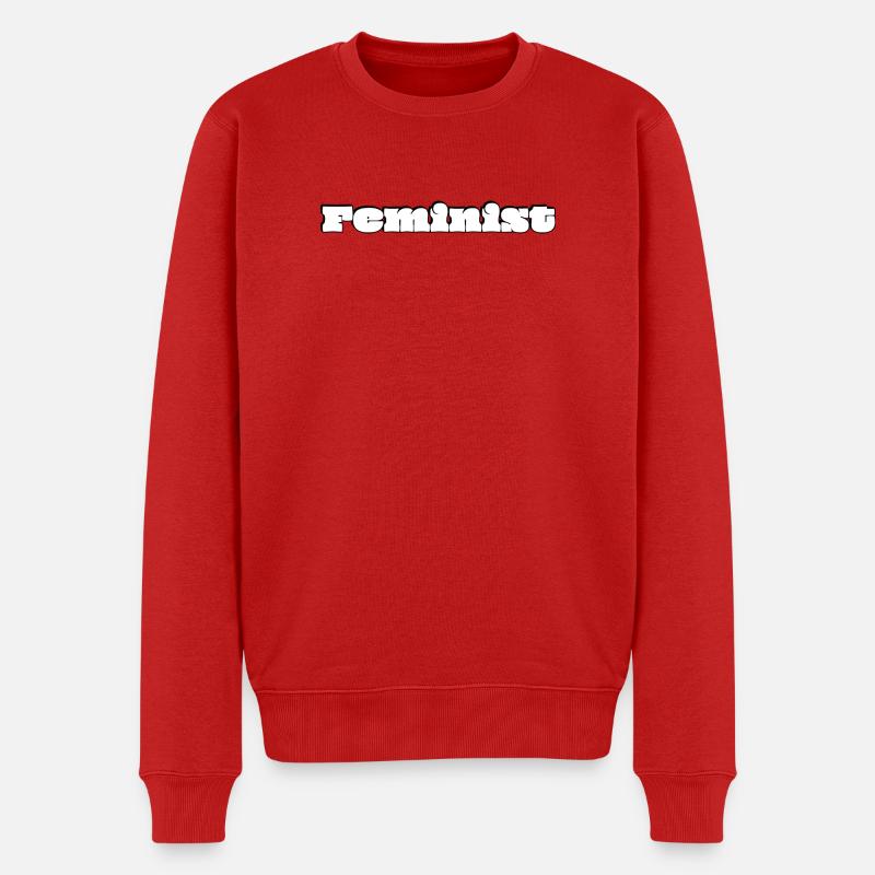 Feministin - Männer Premium Bio Pullover - Rot
