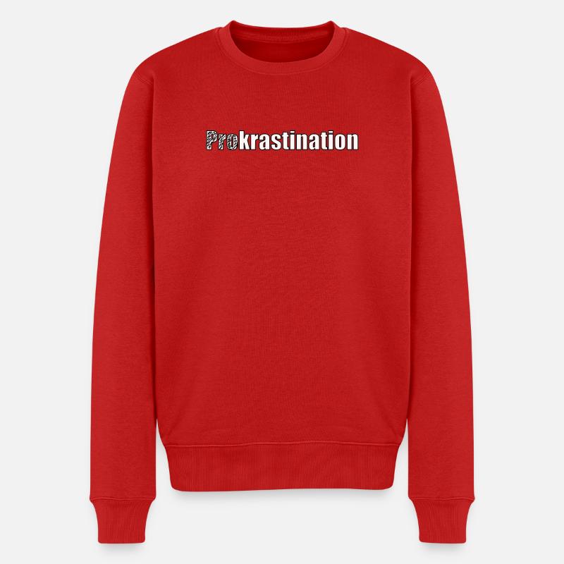 Procrastination - Pull Premium bio Homme - rouge