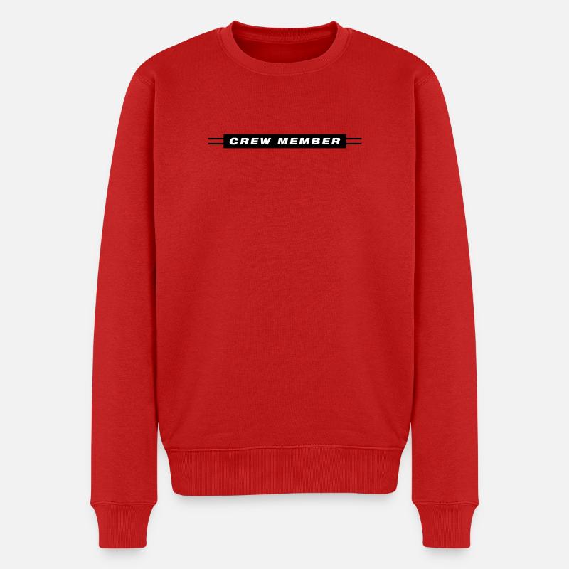 Crew Design - Männer Premium Bio Pullover - Rot