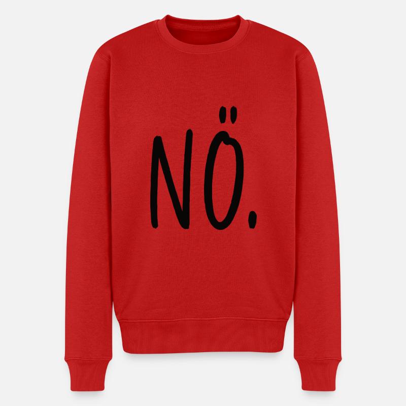 NÖ Statement Spruch - Männer Premium Bio Pullover - Rot