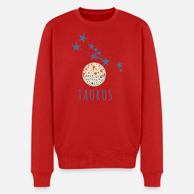 Das Sternbild Stier - Männer Premium Bio Pullover - Rot