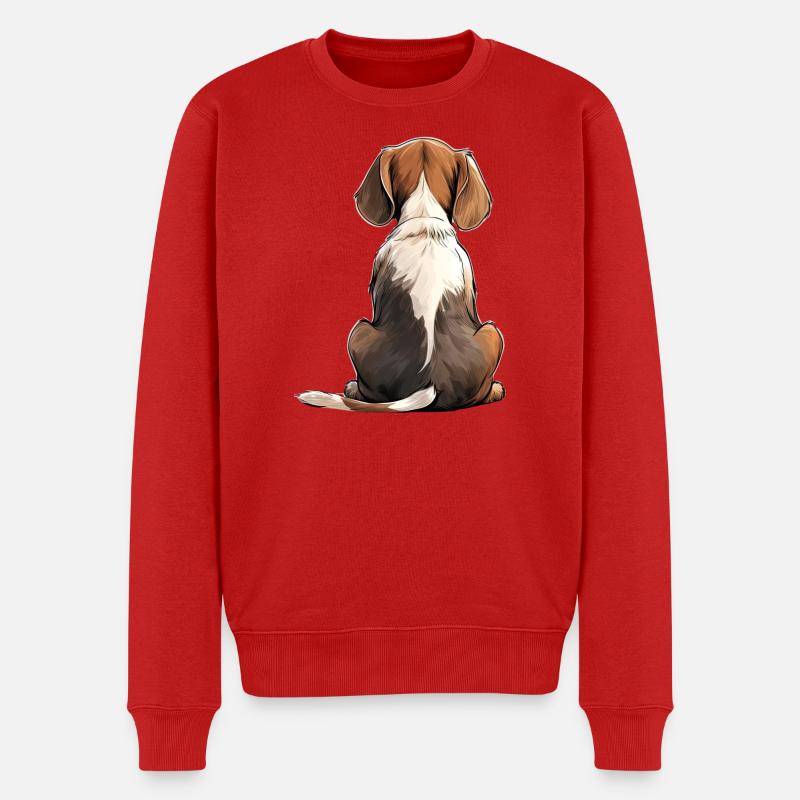 Beagle - Männer Premium Bio Pullover - Rot