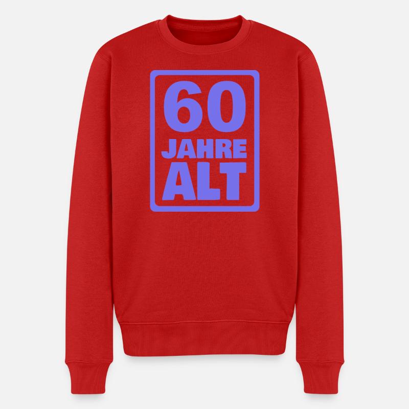 Alter 60 - Männer Premium Bio Pullover - Rot