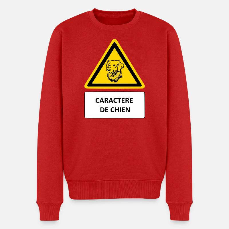 Hundecharakter - Männer Premium Bio Pullover - Rot