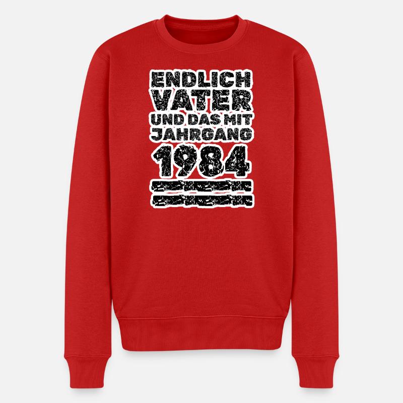 1984 - Männer Premium Bio Pullover - Rot