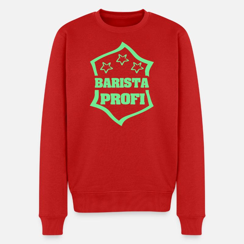 Geschenk für Barista - Männer Premium Bio Pullover - Rot