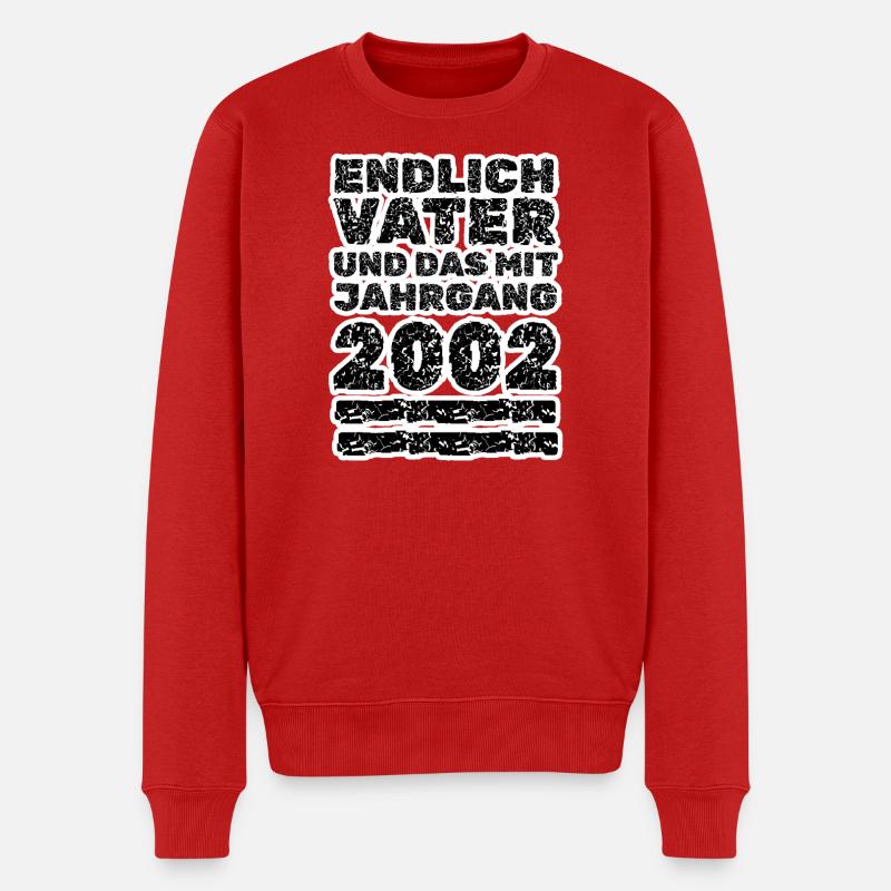 2002 - Männer Premium Bio Pullover - Rot
