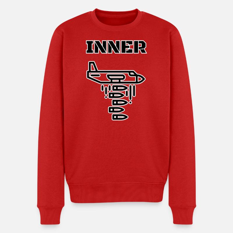 Inner War – Bombes d’avion Design graphique - Pull Premium bio Homme - rouge