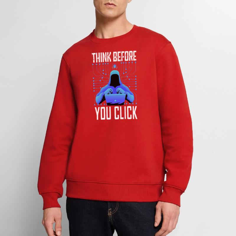 Hacker Hacking Programmer Linux Cybersecurity Data Men's Premium Organic Jumper