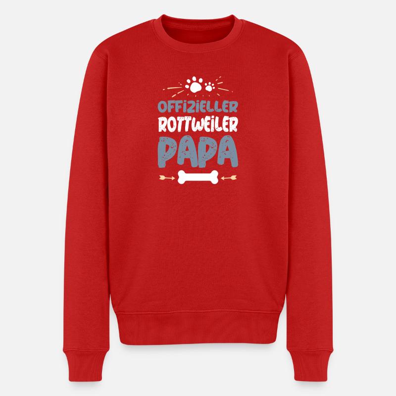 Rottweiler - Pull Premium bio Homme - rouge