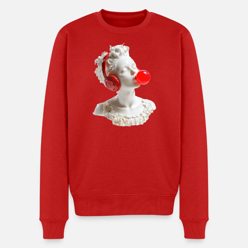 Marbre & Beats - Pull Premium bio Homme - rouge