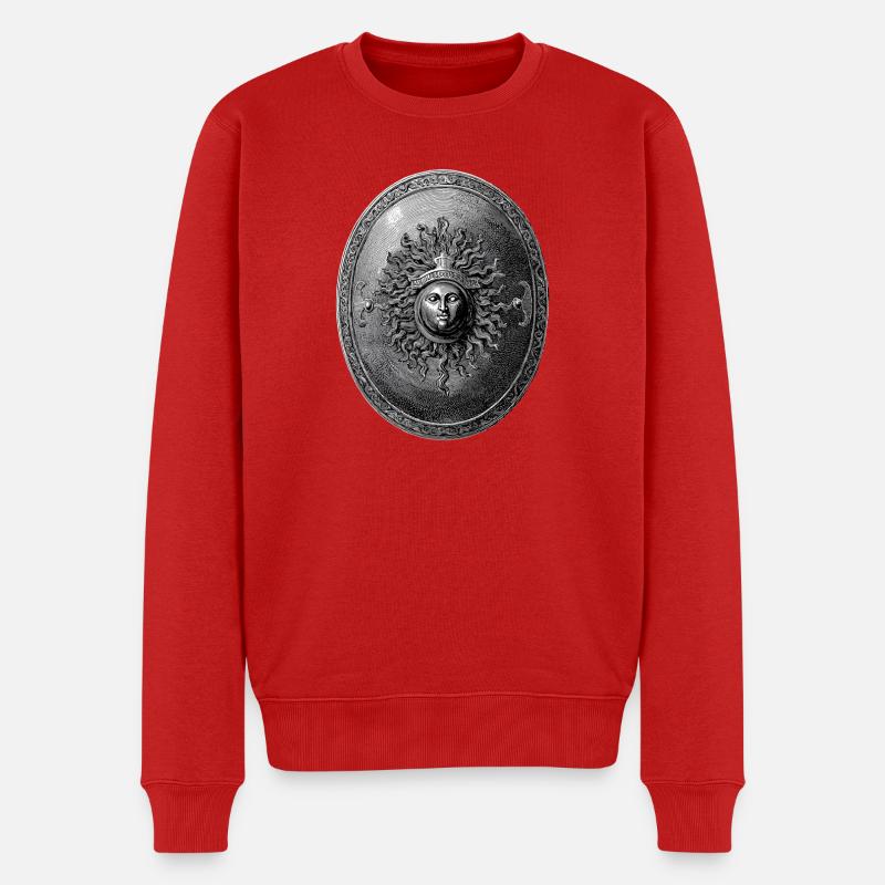 Antikes Schild – Klassische Gravur - Männer Premium Bio Pullover - Rot