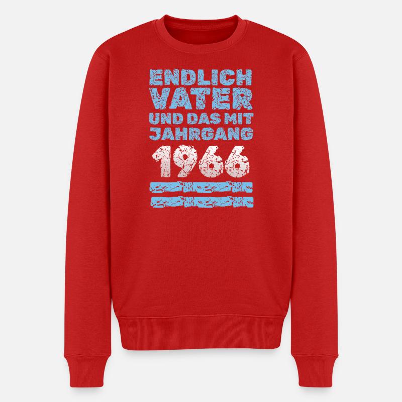 Vater 1966 - Männer Premium Bio Pullover - Rot