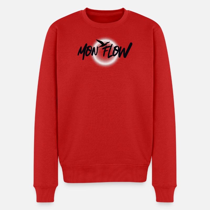 Mon Flow – Freiheit & Flow im modernen Design - Männer Premium Bio Pullover - Rot