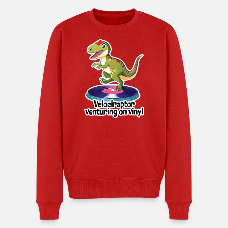 VELOCERAPTOR s’aventure sur vinyle - Pull Premium bio Homme - rouge