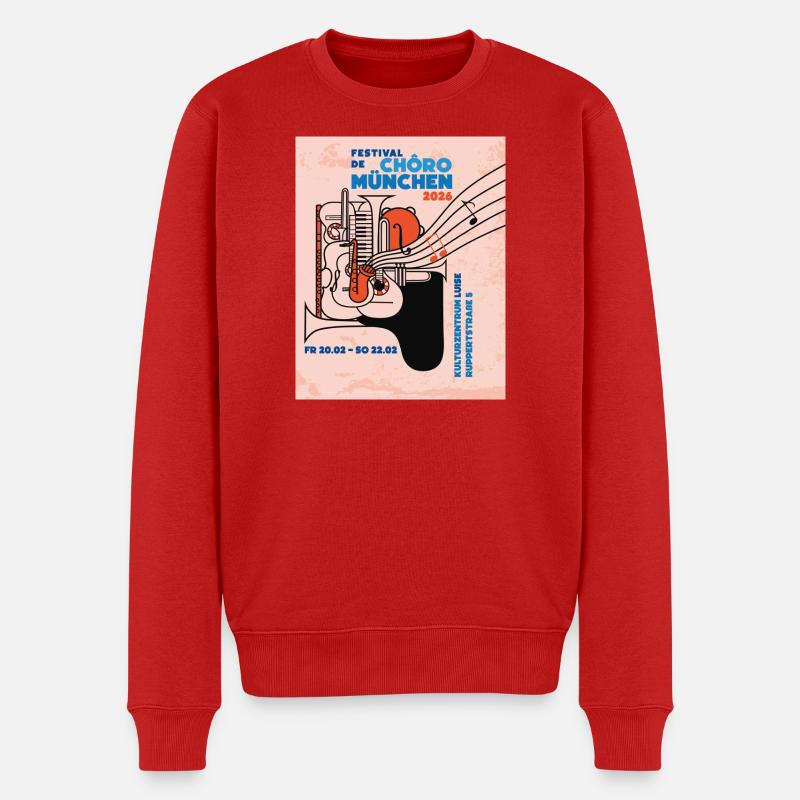 Festival de Chôro München 2026 - Männer Premium Bio Pullover - Rot