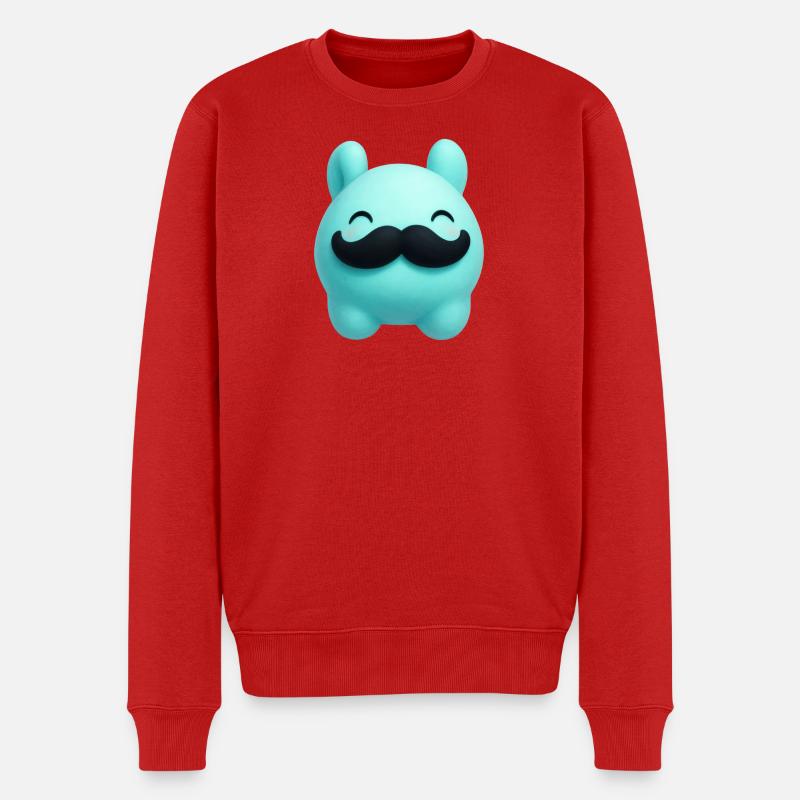 Mr. Minimalist, übertriebener süßer Charakter - Männer Premium Bio Pullover - Rot