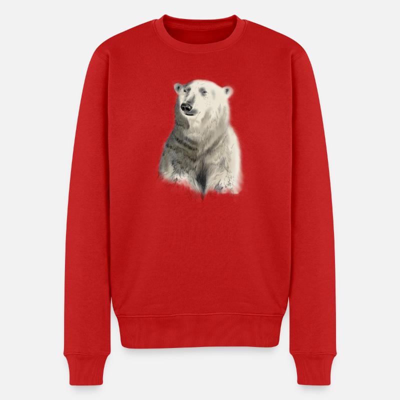 Eisbär - Männer Premium Bio Pullover - Rot