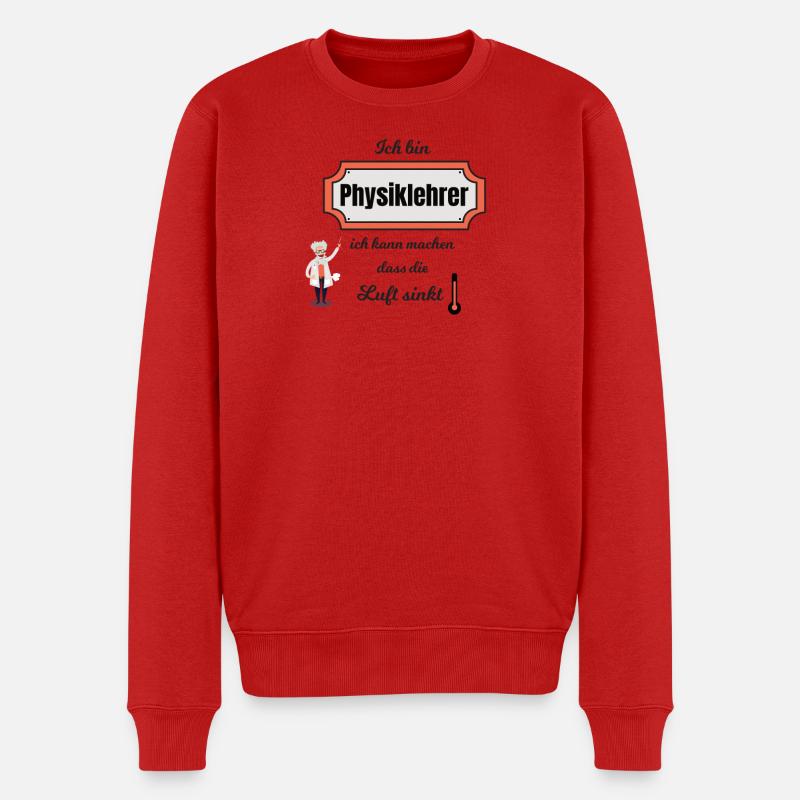 Physiklehrer - Männer Premium Bio Pullover - Rot