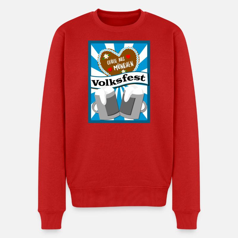Volksfest in München - Männer Premium Bio Pullover - Rot