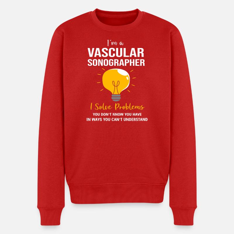 Ultraschall - Männer Premium Bio Pullover - Rot