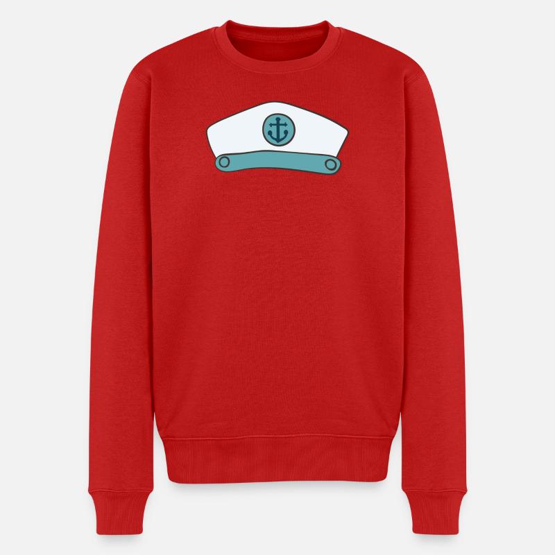 Skipper - Männer Premium Bio Pullover - Rot