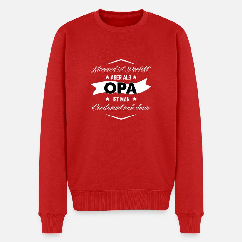 OPA - Männer Premium Bio Pullover - Rot